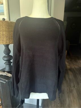 Blu Pepper Black Knit Crewneck Sweater